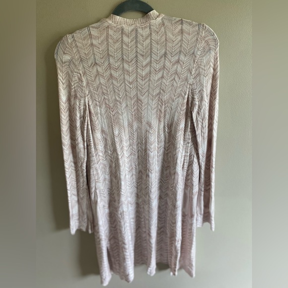 White House Black Market Open Cardigan Women XS Long Sleeve Beige Preppy Sweater - Picture 4 of 8